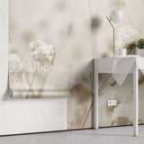 Fototapet Personalizat Floral cu floarea miresei in nuante sepia - SEPIA GYPSOPHILIA