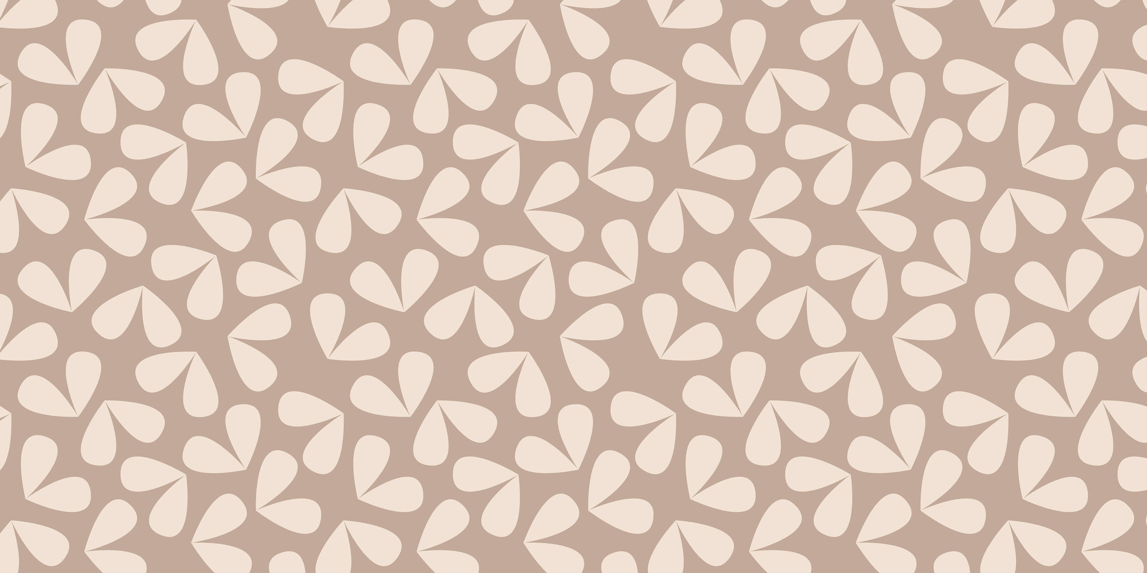 Tapet personalizat - BEIGE LEAF PATTERN