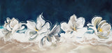 Tapet Personalizat Floral cu flori albe pe malul marii - SEASIDE HIBISCUS