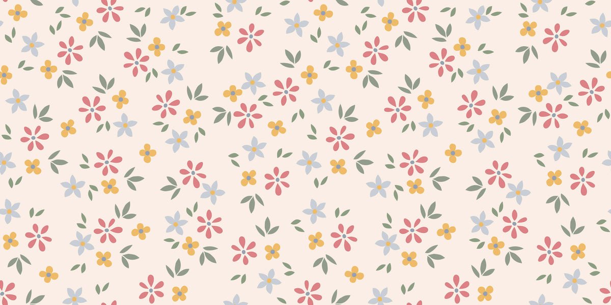 Tiny Pastel Flowers Personalised Wallpaper