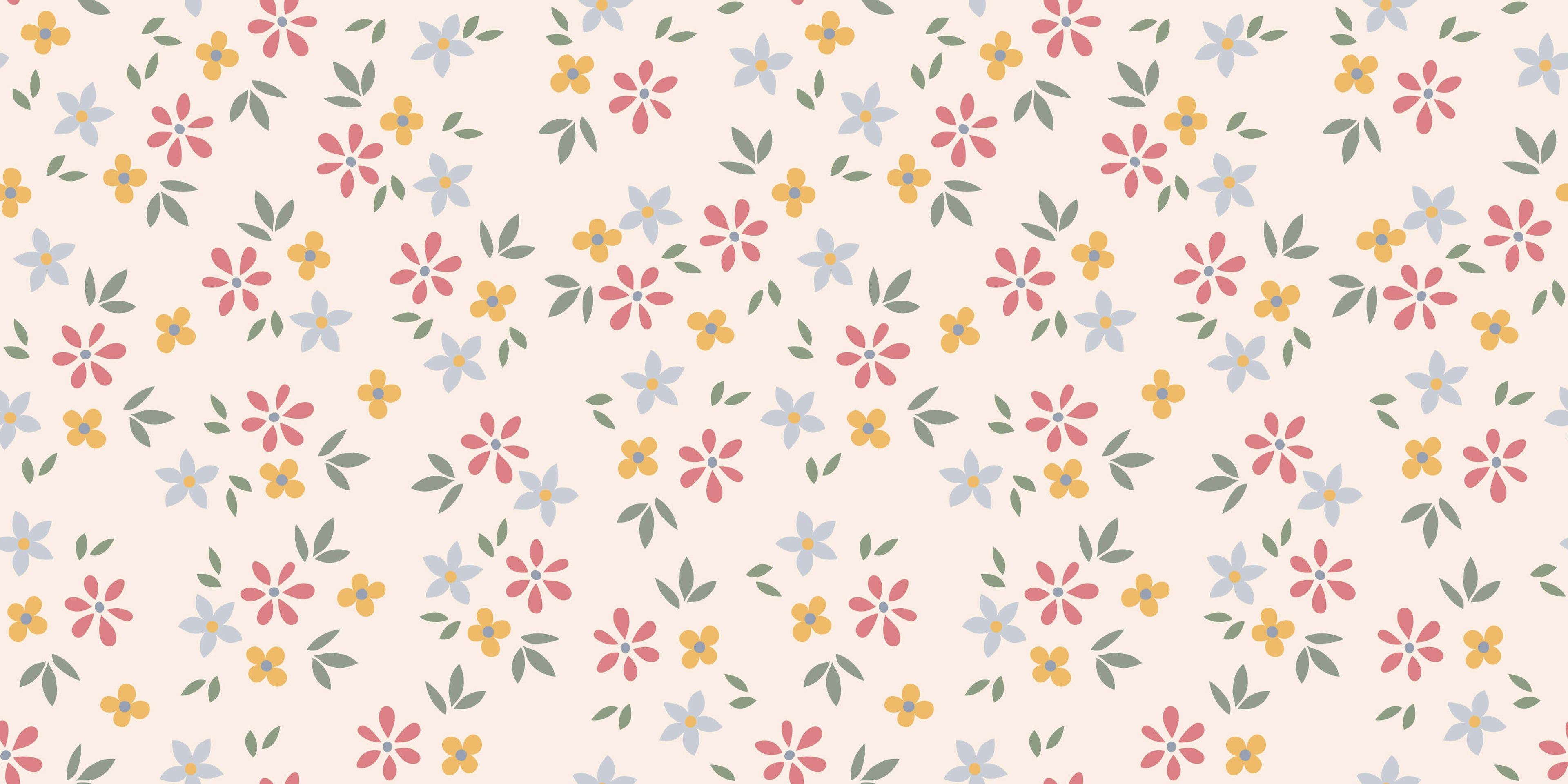 Tapet personalizat - TINY PASTEL FLOWERS