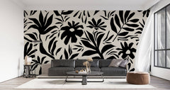 Tapet Personalizat Floral cu plante si flori ilustrate in stil minimalist - INKBOLT FLOWERS