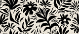 Tapet Personalizat Floral cu plante si flori ilustrate in stil minimalist - INKBOLT FLOWERS
