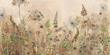 Tapet Personalizat Floral cu flori de camp salbatice intr-un fundal crem-maro - WILD SPRING II
