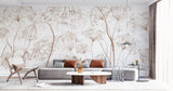 Tapet Personalizat Floral cu crengute uscate fragile maro - ARTSY PARSNIP