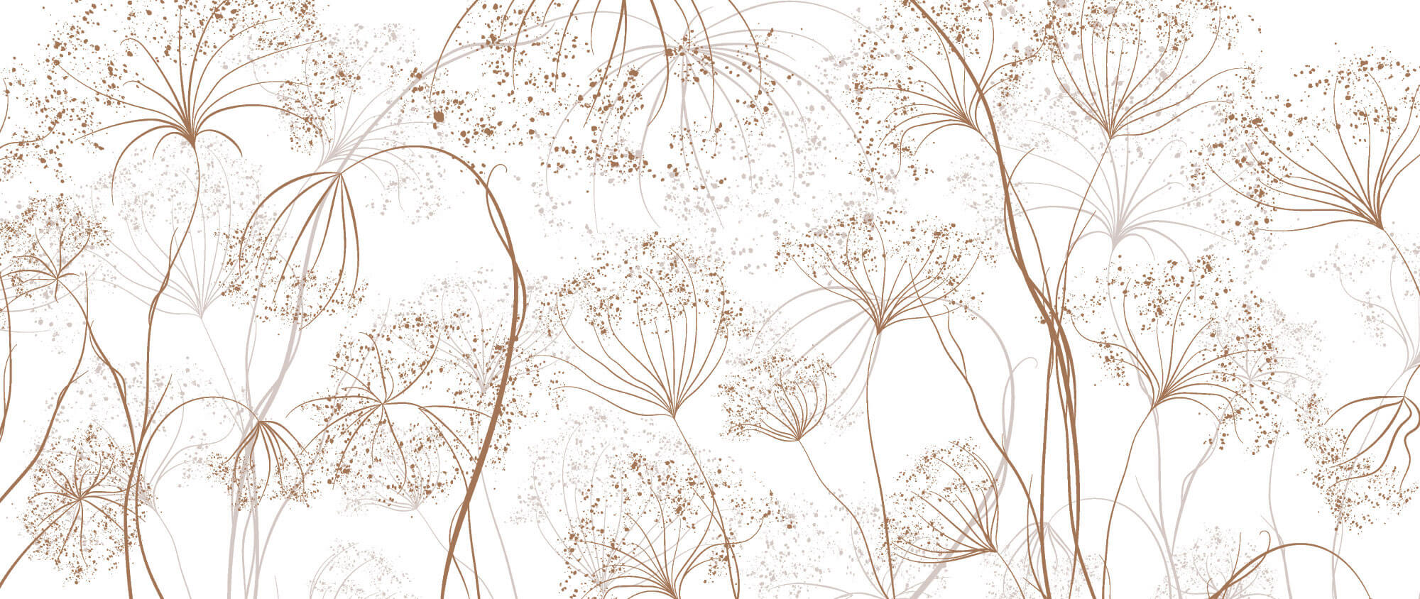 Tapet Personalizat Floral cu crengute uscate fragile maro - ARTSY PARSNIP