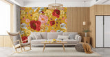 Tapet Personalizat Floral cu model floral in nuante foarte calde si vibrante - WARM SOUL