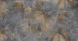 Tapet personalizat leaf cu frunze de palmier aramii pe un fundal inchis grunge palm leaves