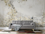 Tapet personalizat leaf cu frunze de pothos n'joy in contrast galben gri n'joy heaven