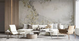 Tapet personalizat leaf cu frunze de pothos n'joy in contrast galben gri n'joy heaven
