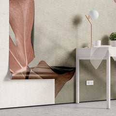 Tapet personalizat leaf cu frunze realiste de monstera cu umbre shadow monstera