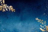Tapet personalizat leaf cu funze aurii sclipitoare pe un fundal albastru inchis night sky glitter