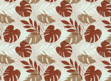 Tapet personalizat leaf cu frunze de monstera in tonuri maronii earthy monstera