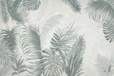 Tapet personalizat leaf cu frunze pana de palmier in tonuri gri feather leaves