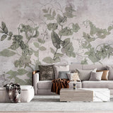 Tapet personalizat leaf cu frunze de menta salbatica wild mint