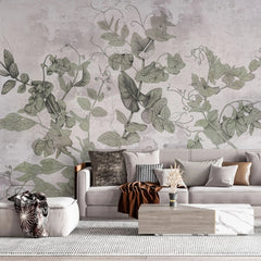 Tapet personalizat leaf cu frunze de menta salbatica wild mint