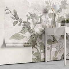 Tapet personalizat leaf cu frunze de menta salbatica wild mint