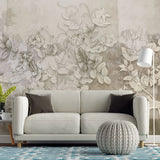 Tapet personalizat leaf cu frunze de menta salbatica in nuante inchise sepia wild mint
