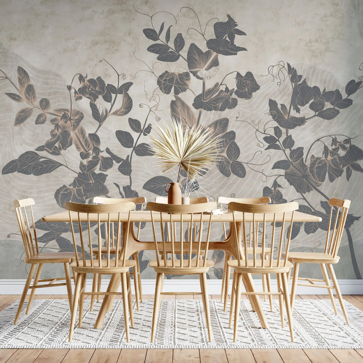 Tapet personalizat leaf cu frunze si accente de bronz bronze accents
