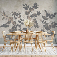 Tapet personalizat leaf cu frunze si accente de bronz bronze accents