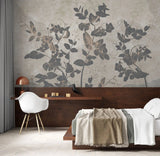 Tapet personalizat leaf cu frunze si accente de bronz bronze accents