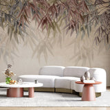 Tapet personalizat leaf cu frunze colorate de salcie cu umbre tonal weeping willow