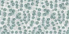 Tapet personalizat leaf cu frunze de eucalipt pe un fundal deschis eucalyptus