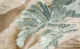 Tapet personalizat leaf cu frunze pictate de monstera cider monstera