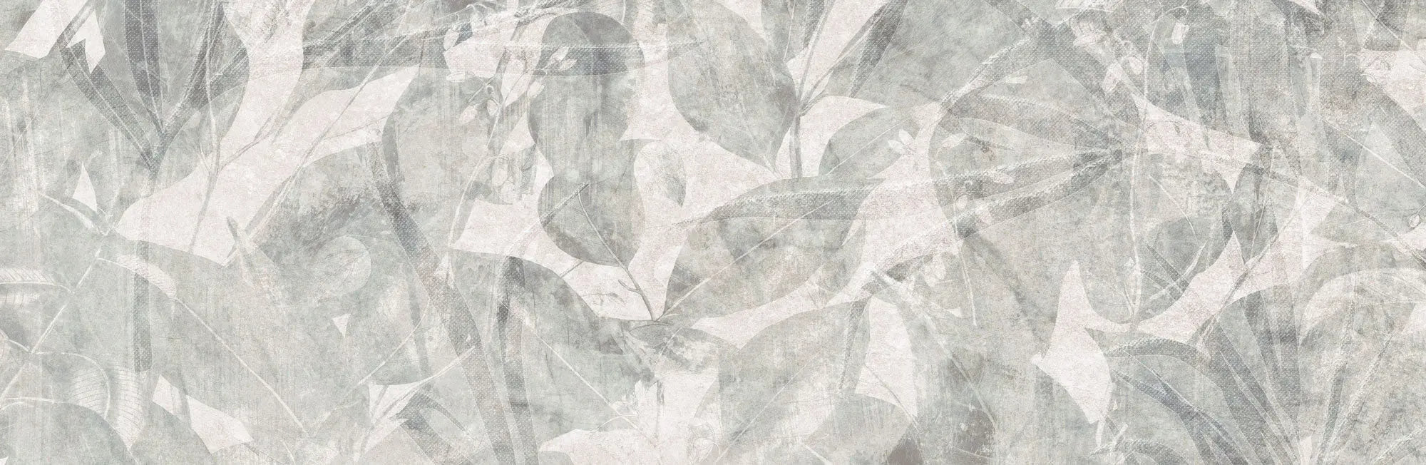 Tapet personalizat leaf cu pattern frunze verzi fade pe un fundal bej rozaliu faded green pattern