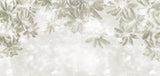 Tapet personalizat leaf cu frunze tropicale in partea de sus cu fundal texturat hanging leaves