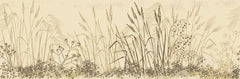 Tapet Personalizat Leaf cu frunze si plante de camp abstracte in nuante de bej si crem 2 - LANDSCAPE REEDS
