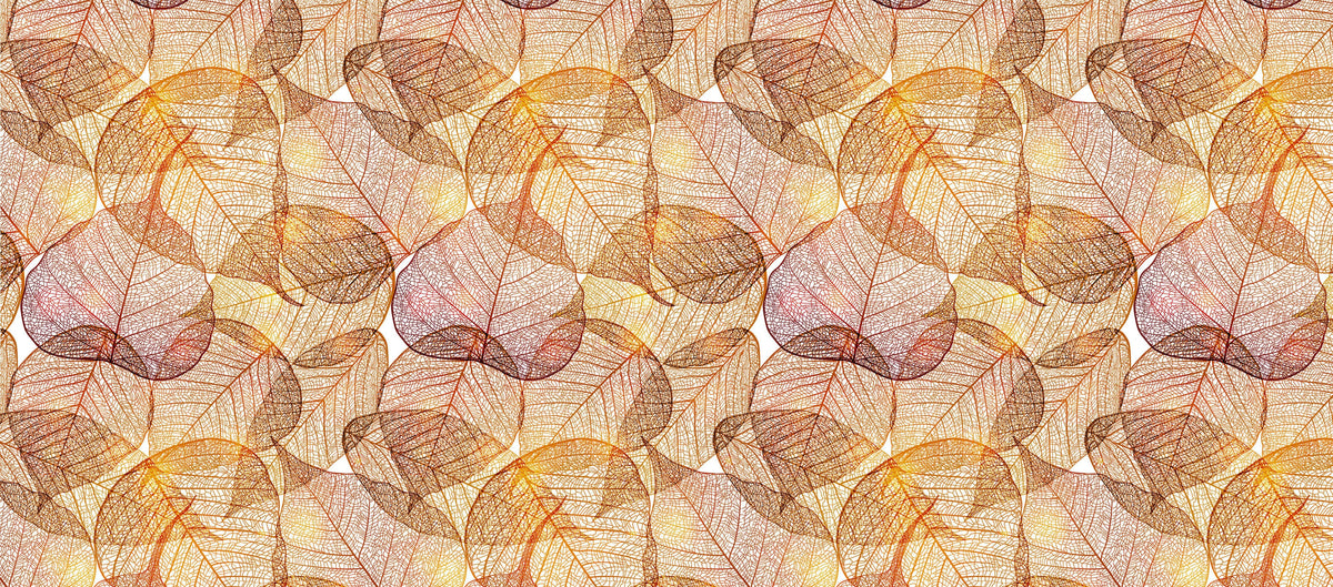 Autumn Leaf Pattern Personalised Wallpaper