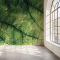 Tapet Personalizat Leaf cu frunza texturata verde cu nervuri - ABSTRACT LEAF