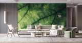 Tapet Personalizat Leaf cu frunza texturata verde cu nervuri - ABSTRACT LEAF