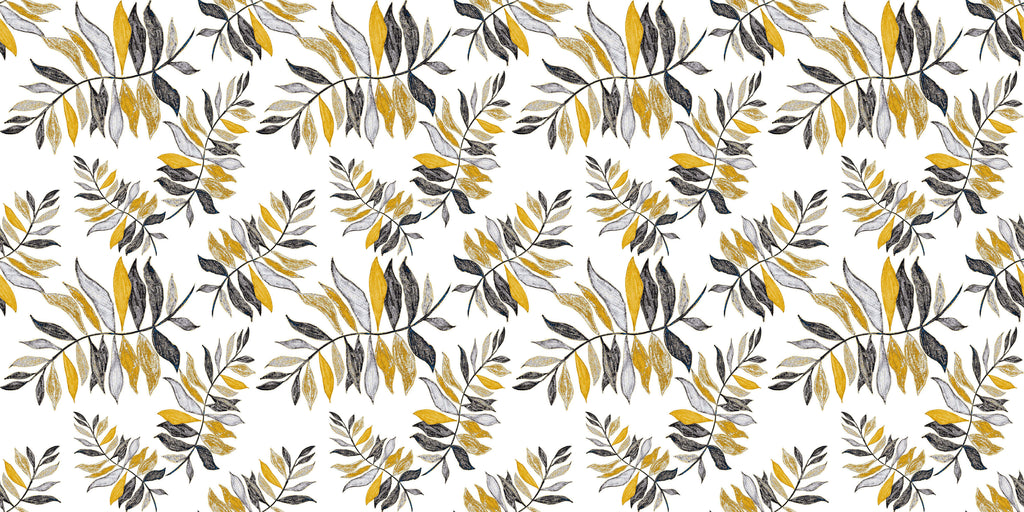 Tapet personalizat - CRAYON YELLOW LEAVES