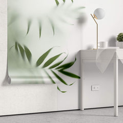 Tapet Personalizat Leaf cu frunze verzi cu fundal estompat - GLASS LEAVES II