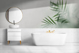 Tapet Personalizat Leaf cu frunze verzi cu fundal estompat in ceata - GLASS LEAVES III