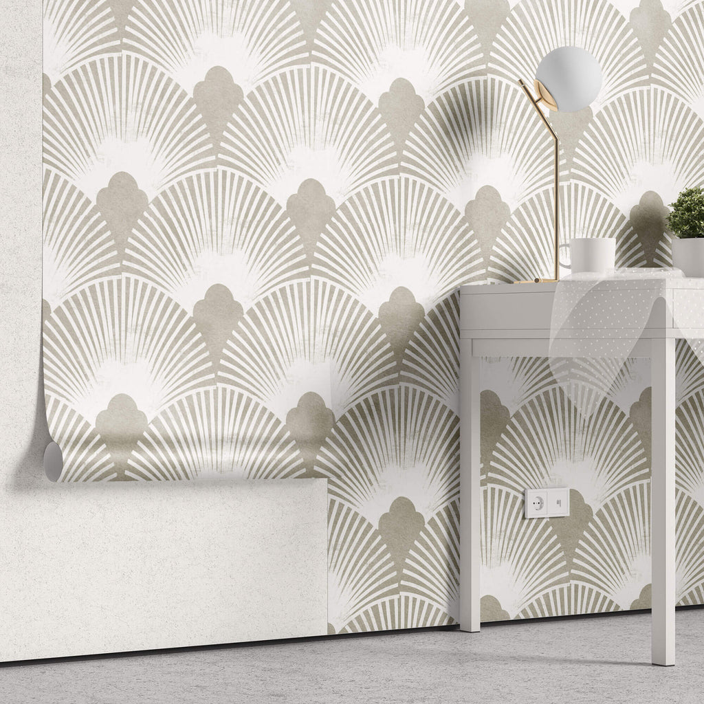 Tapet Personalizat Leaf cu ilustratii de frunze in stil oriental - ORIENTAL LEAF DECO