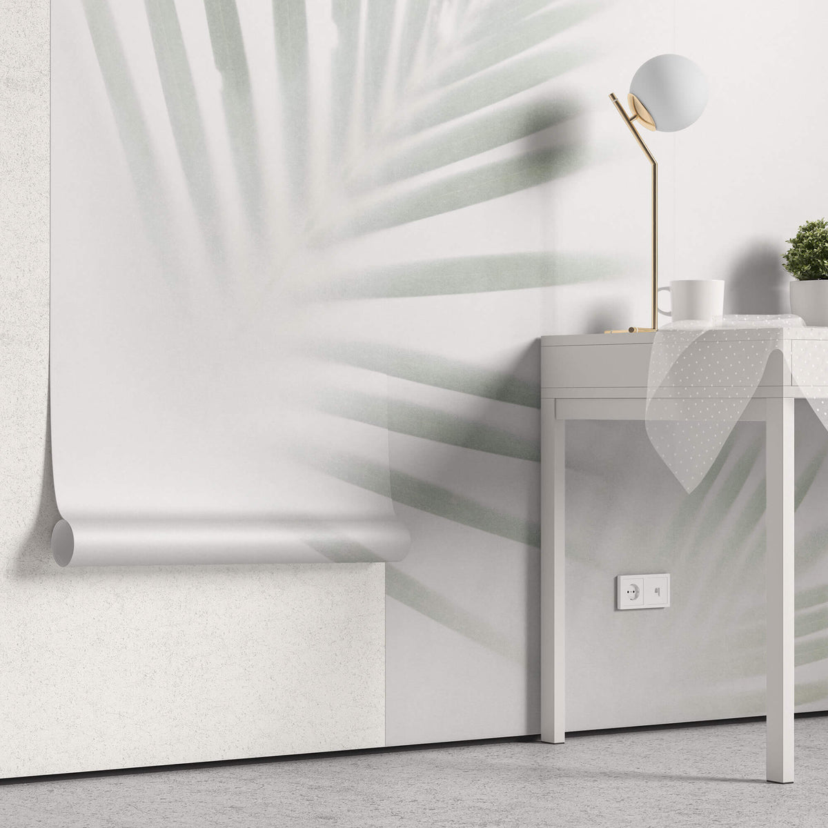 Tapet Personalizat Leaf cu frunze in spatele fundalului estompat - OPAQUE LEAF
