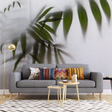Tapet Personalizat Leaf cu frunze de palmier in spatele perdelei - BEHIND THE DRAPES