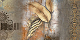 Tapet Personalizat Leaf cu model mixt de frunze si texturi in nuante pamantii - MIXED ART LEAVES