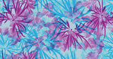 Tapet Personalizat Leaf cu frunze in culori vibrante de roz si albastru - TIE DYE LEAVES