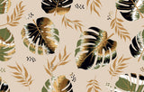 Tapet Personalizat Leaf cu frunze monstera in stil boho-tribal - BOHO RETRO MONSTERA