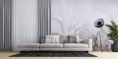 Tapet Personalizat Leaf cu frunze in nuante rozalii estompate - BRASSY PINK LEAVES