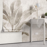 Tapet Personalizat Leaf cu frunze de bananier sepia - WALL BANANA TREE