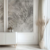 Tapet Personalizat Leaf cu frunze in fundal de perete ciment - CONCRETE ABSTRACT LEAF