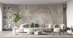 Tapet Personalizat Leaf cu frunze crem de bananier - COFFEE LEAVES