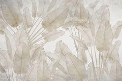Tapet Personalizat Leaf cu frunze crem de bananier - COFFEE LEAVES