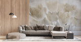 Tapet Personalizat Leaf cu lalele maronii cu textura liniara - CONCRETE TULIPS