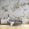 Tapet Personalizat Leaf cu crengi de magnolie vintage - GRUNGE MAGNOLIA